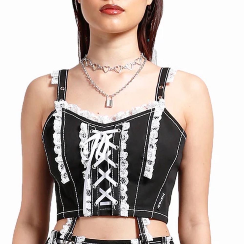 TRIPP NYC  Daang Goodman Tripp Lolita Black and White Corset XS